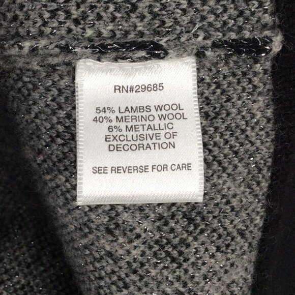 Pendleton Cardigan Sweater Womens Small Full Zip Leopard Print Wool Metallic - Picture 8 of 8